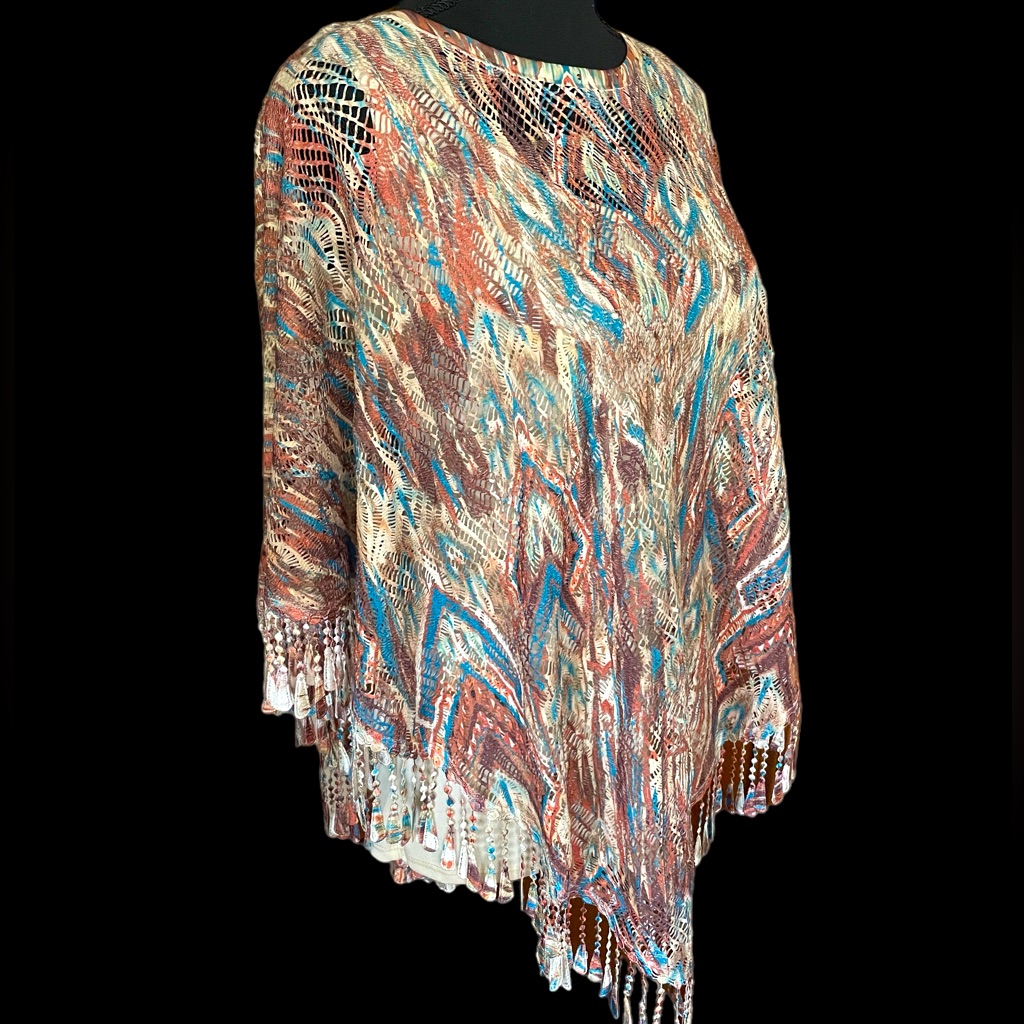 Reba Southwest Design Poncho